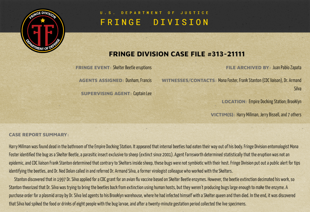 Fringe Division case file: Immortality