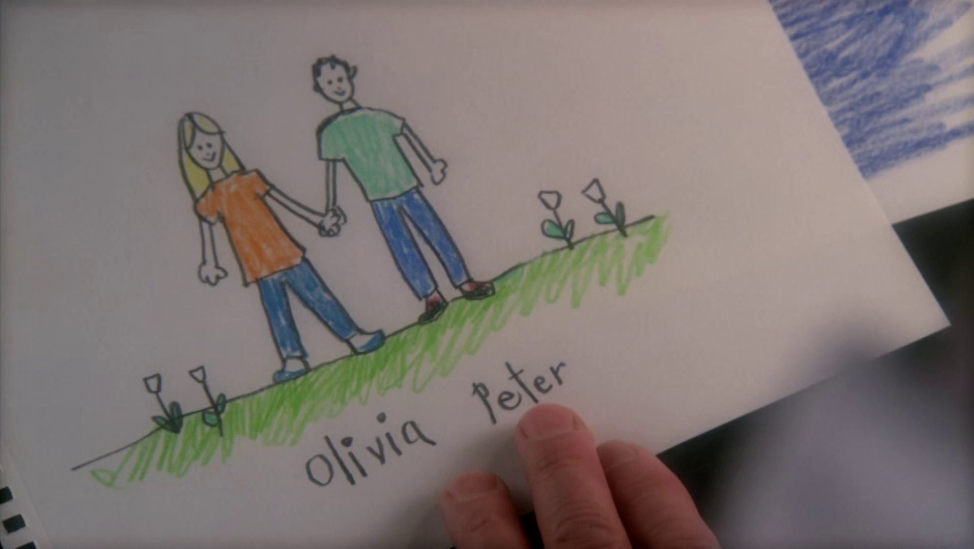 Item of interest: Olivia's picture of her and Peter