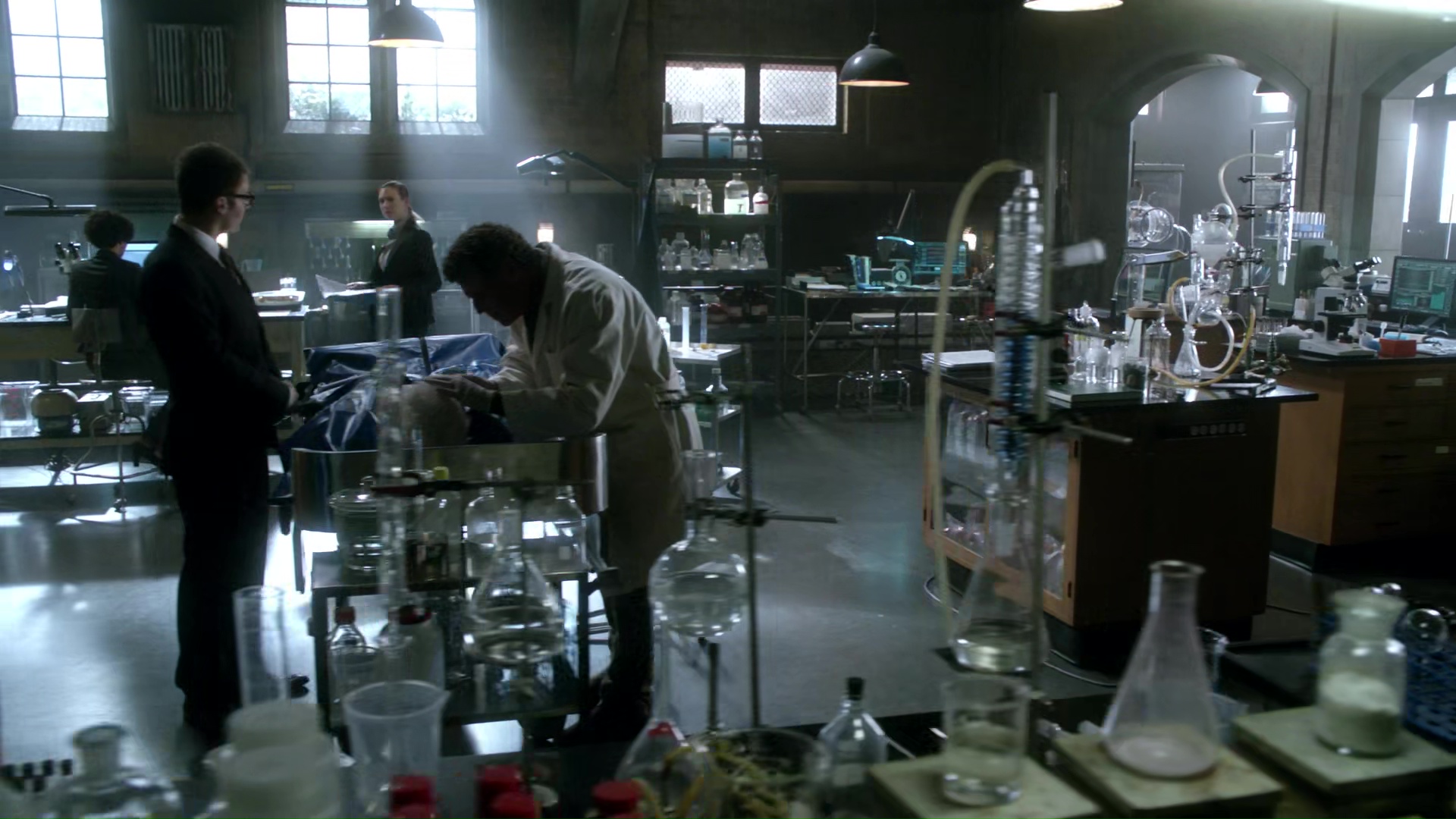 Walter working in the lab